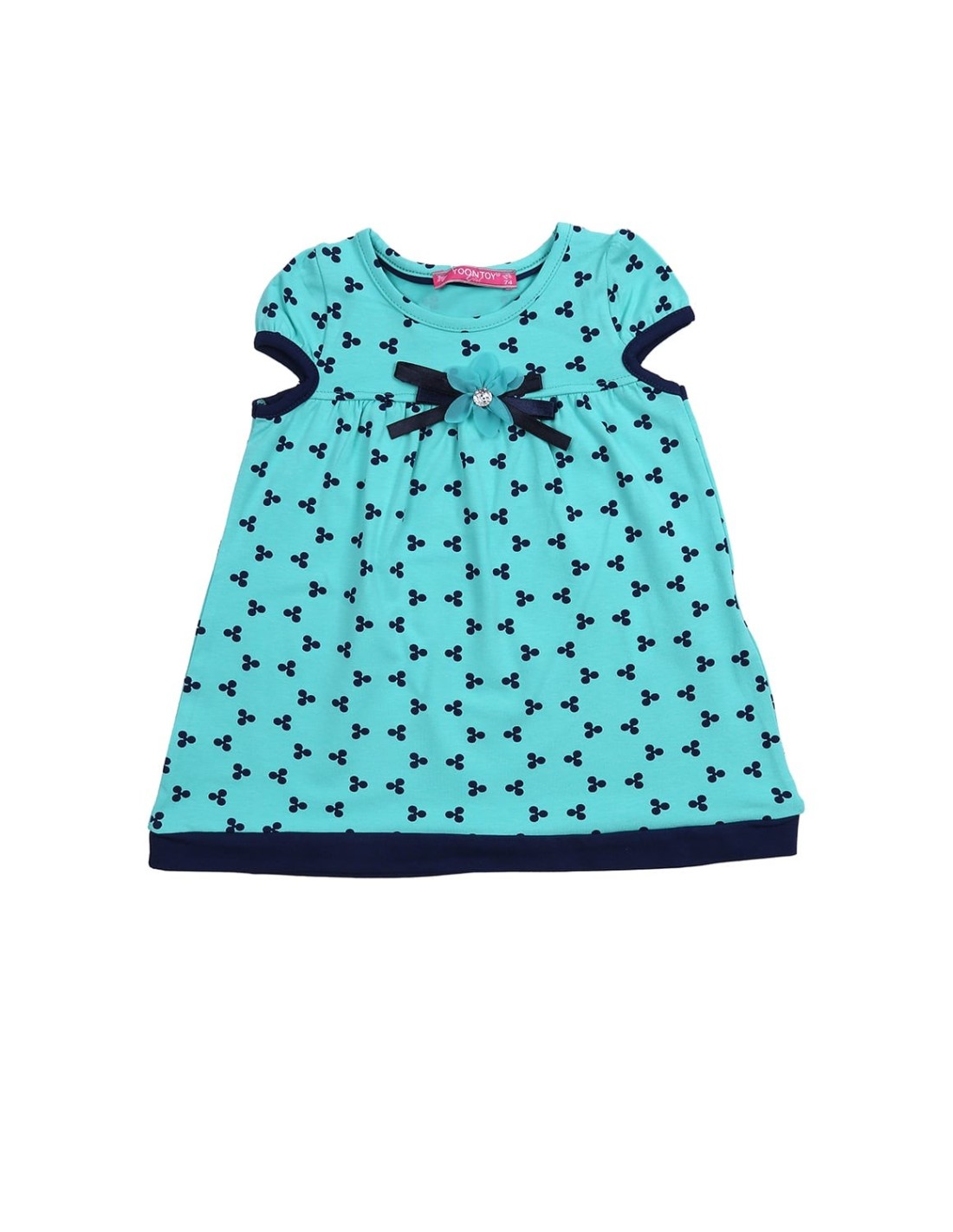 Girls\' flared mint dress NDZ82390 - Online store - Boutique